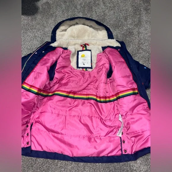 7/8y mini boden quilted winter coat